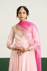 Sarah Dress With Dupatta - Peach